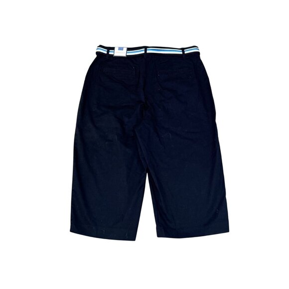 Croft & Barrow Womens Capri Pants Size 12 Black Stretch Crop Wide Leg Classic - Picture 5 of 14